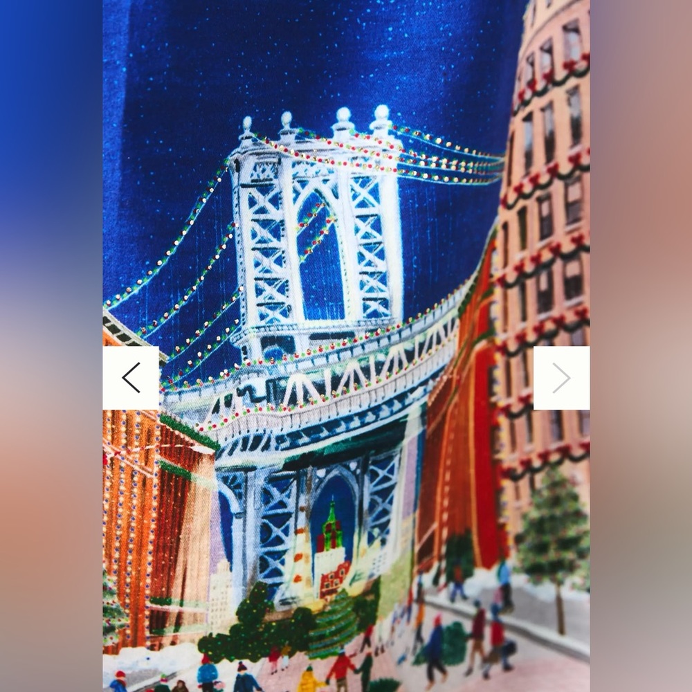 NWT Anthropologie Holiday in the city dish towel in New York - Picture 2 of 5